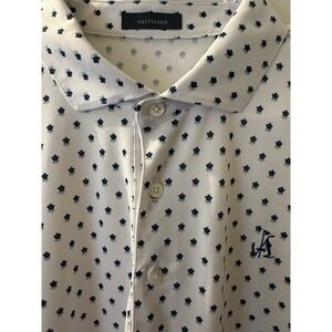 Turtleson Blue Flower Performance Golf Polo Shirt Size XL‎